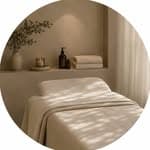 Clean private treatment room prepared for a careful consultation